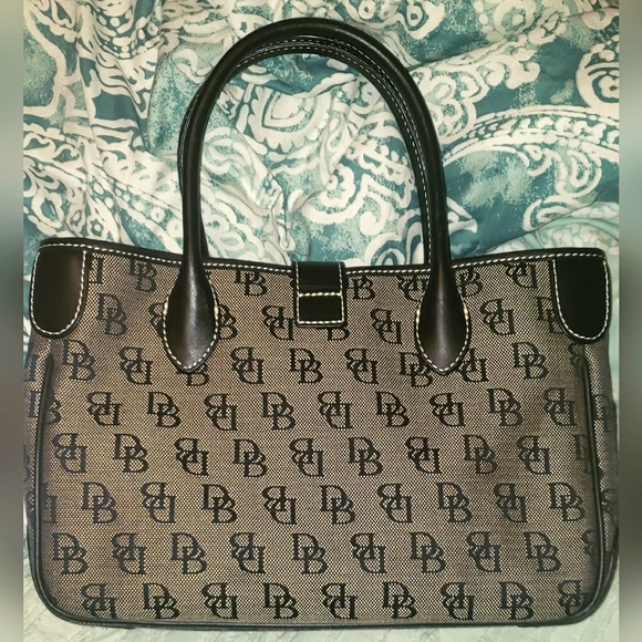 Dooney & Bourke Black and Grey Monogrammed Handbag - Picture 9 of 9